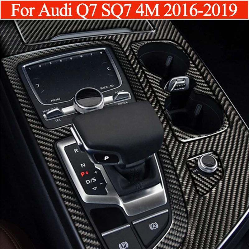 

Carbon Fiber Stickers For Audi Q7 SQ7 4M 2016-2019 Center Console Air Conditioning Outlet Seat Door Button Gearshift Panel Decor
