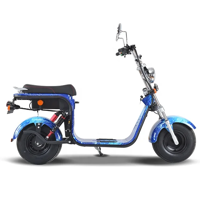 Электрический скутер citycoco 1500 Вт с большой шиной съемный аккумулятор 60 в 20 Ач |