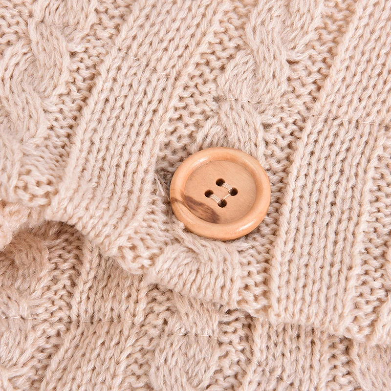 

Newborn Baby Winter Warm Sleeping Bags Infant Button Knit Swaddle Wrap Care For Baby