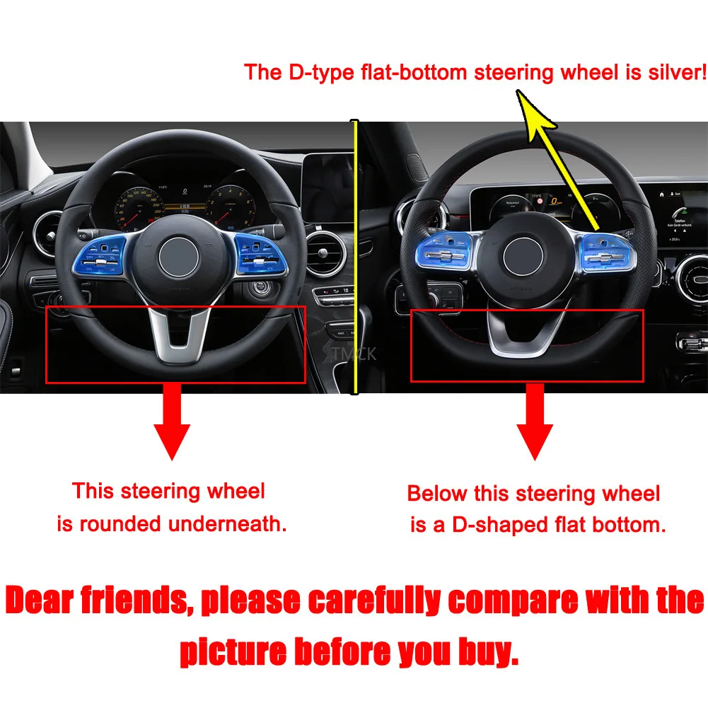 Для Mercedes Benz A Class W177 V177 A180 A200 C E W205 W213 2019 Автомобильная наклейка на руль кнопка