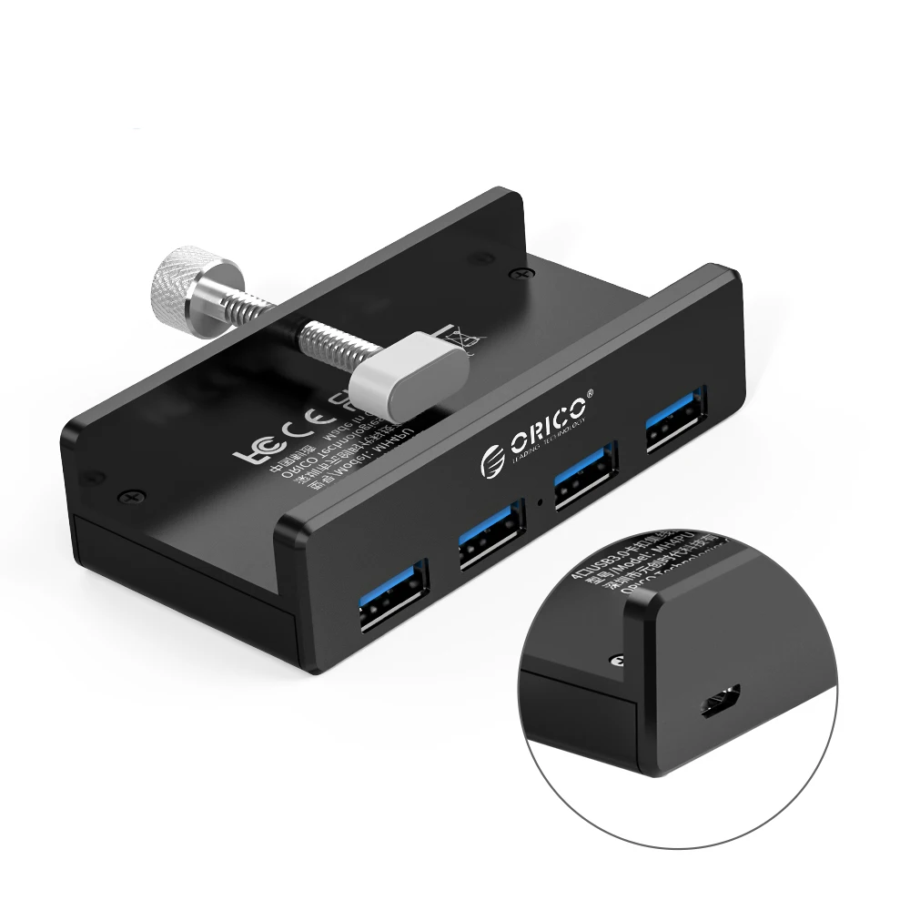 ORICO Алюминий 4 Порты USB 3 0 концентратор внешний зажим типа USB3.0 сплиттер адаптер для