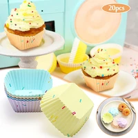 20 piecesset of silicone muffin cup baking mold cupcake cup diy cake mold silicone cake mold baking pan