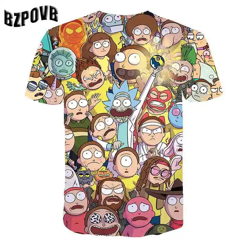 Высокое качество, футболка с Мужская 3D футболка Rick and marty By Jm2, летняя футболка с аниме, футболки с короткими рукавами, топы с круглым вырезом, Прямая поставка