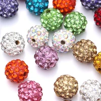 10pcs pave cz disco ball beads for jewelry making rhinestone crystal spacer beads bracelet accessories kristall strass perlen