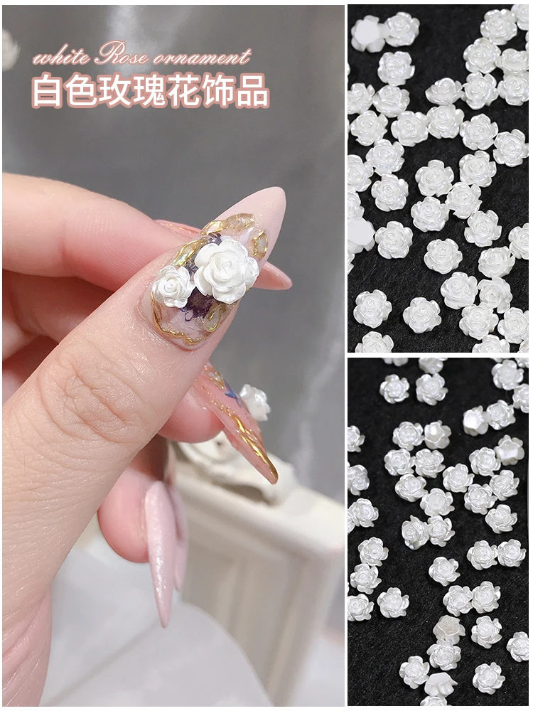 

Nail Charm 20pcs 6/8mm Carnation Nail Charm, Resin Flower Nail Decoration, Kawaii Lovely Craft Decor, Mini Gillyflower Charms