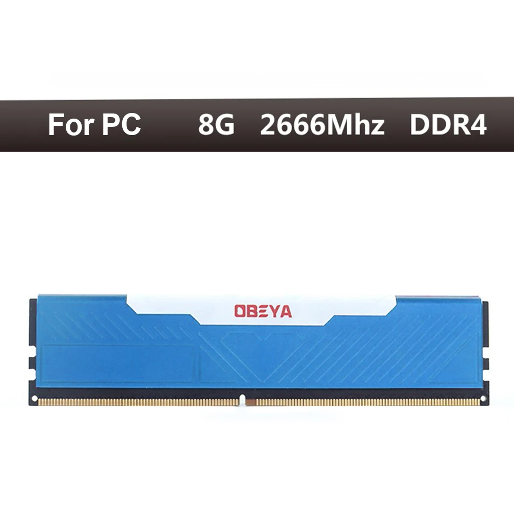 

OBEYA DDR4 8GB Memory RAM Dual Channel 2666MHz Memoria Module with Heat Sink for Intel AMD Intel XMP2.0 Online game player