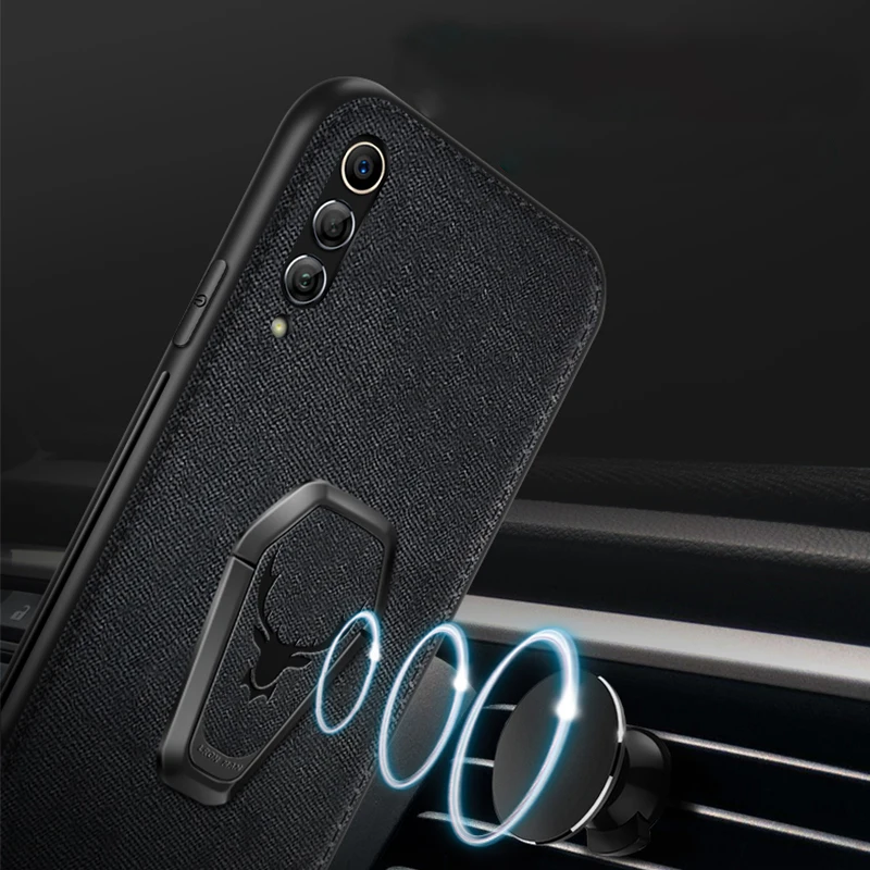 Магнитный чехол-держатель для huawei P30 Pro Lite Nova 5T 4e P20 3e 3 3i P Smart Plus Honor 8X 20i V20 чехол тканевый Автомобильный кронштейн