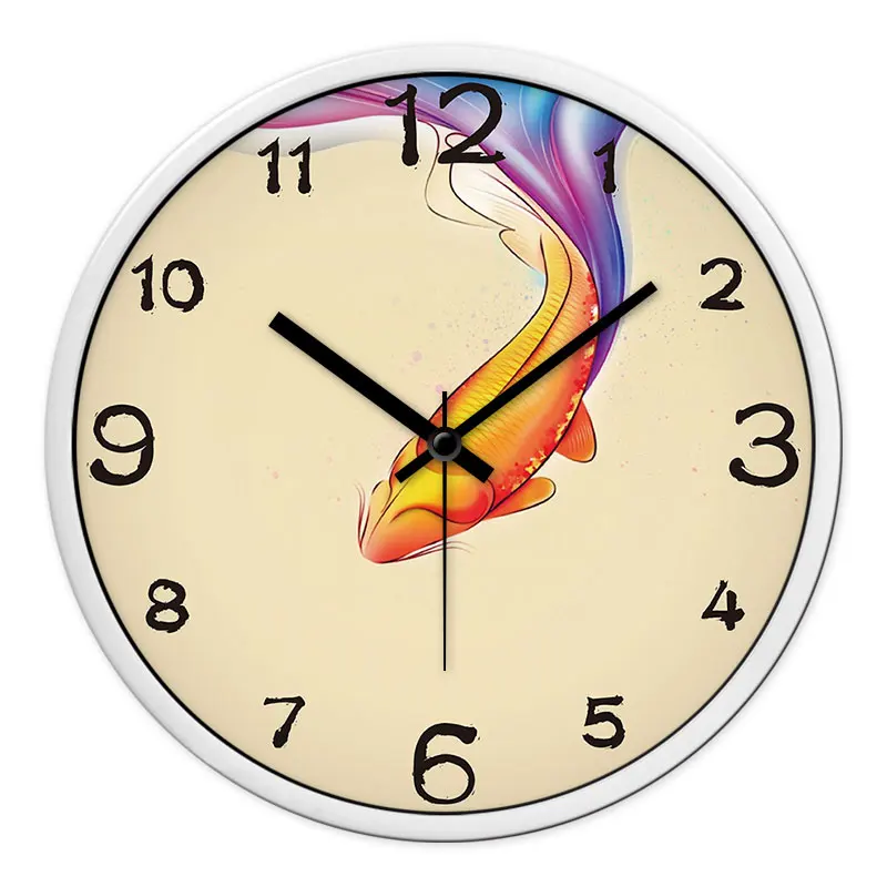 Большие настенные часы в скандинавском стиле металлические для гостиной простые