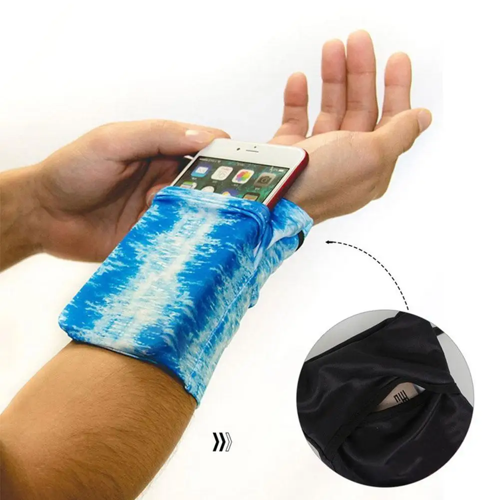 

Sports Mobile Phone Arm Bag Elastic Close-fitting Wrist Bag Card Bag Outdoor Bag Key Bag Cycling Bank Change Running U1G6