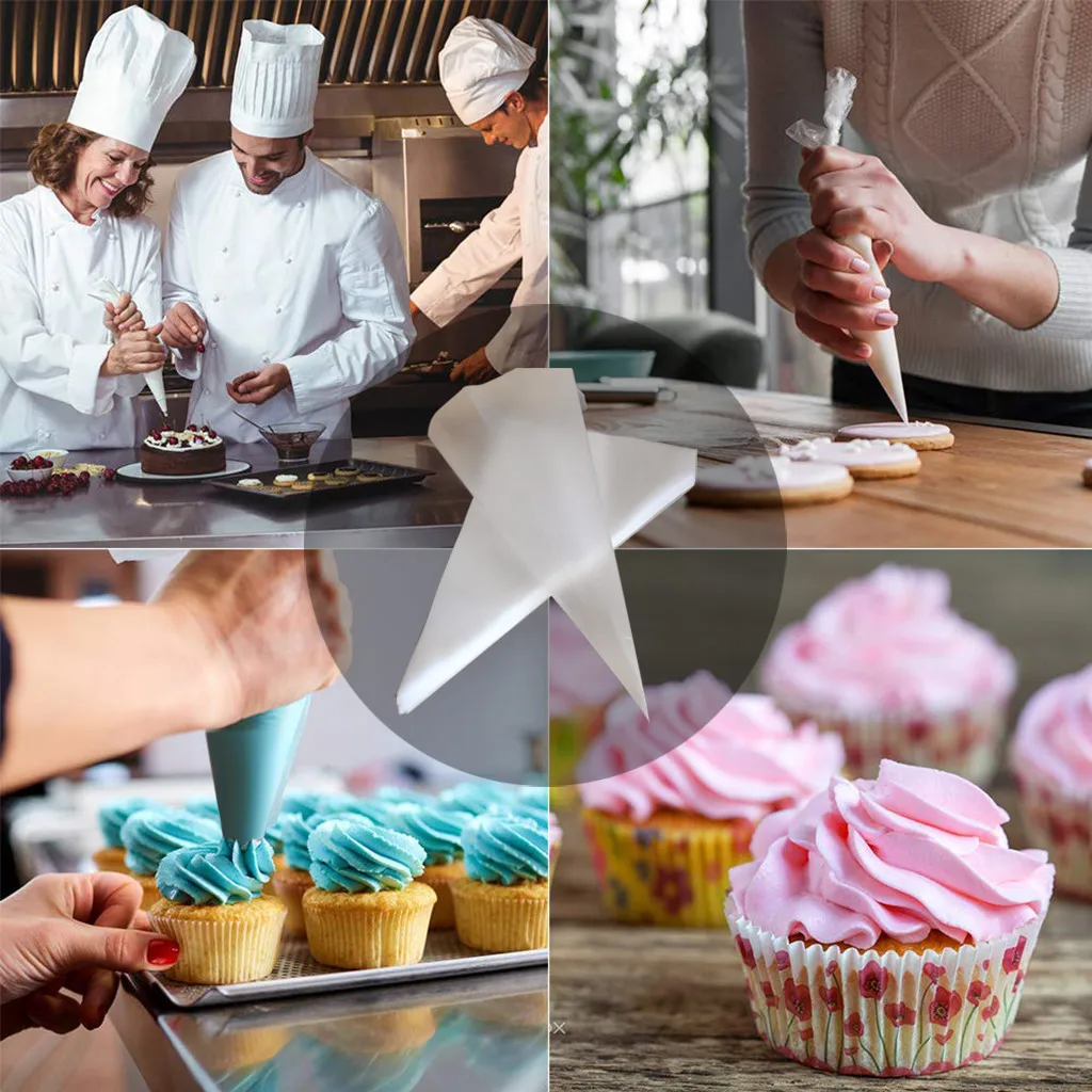 Сумки Инструменты для торта бесщеточные Трубопроводные мешки анти-лопнувшая глазурь одноразовые украшения сумки для всех размеров наконечник#1126