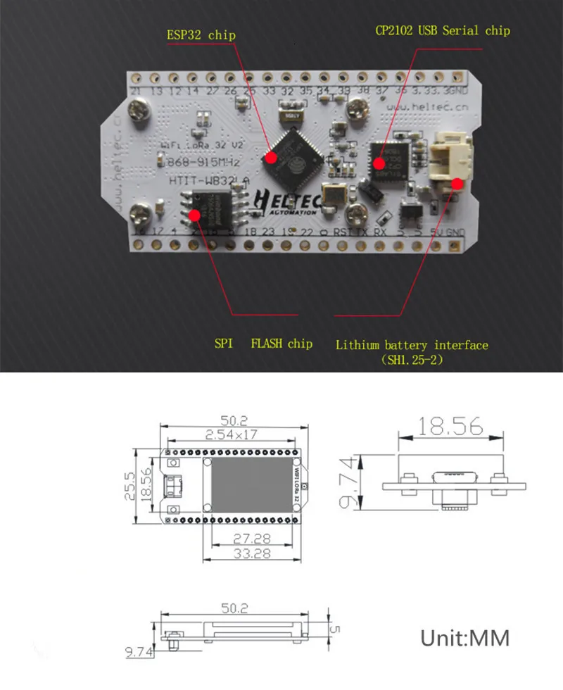 2 шт 868 МГц-915 МГц SX1276 ESP32 LoRa 0,96 дюймовый синий oled-дисплей Bluetooth wifi Lora Kit 32 V2 макетная плата для Arduino