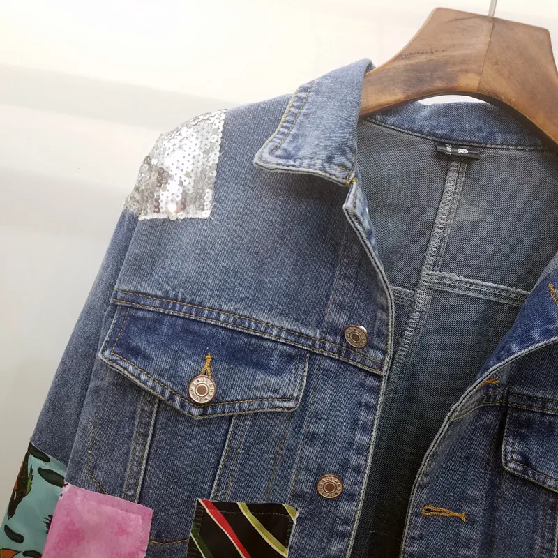 2020 весенняя одежда для девочек новый коллаж абстрактным узором расшитое