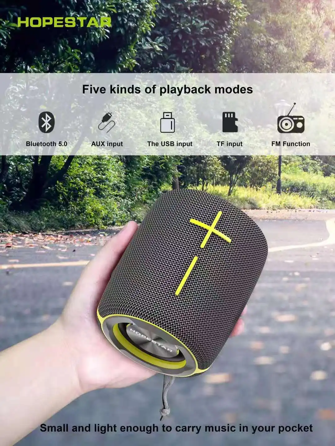 Беспроводная мини-Колонка HOPESTAR P25 с сабвуфером TWS динамики поддержкой Bluetooth