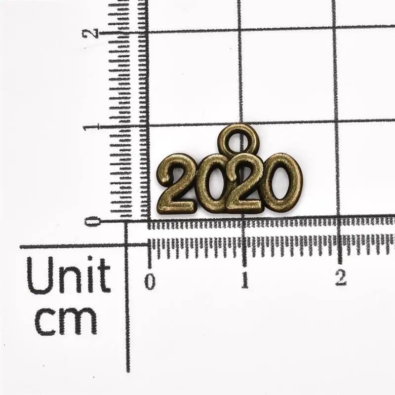 Bronze 50pcs 50/100 шт номер 14x9 мм год / Подвески цвета: золотистый, Серебристый сплав "сделай сам" для изготовления ювелирных изделий, подвеска для Цепочки и ожерелья браслета - Окраска металла: Bronze 50pcs
