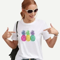 pineapple fruits clothing t shirt women kawaii camisas mujer clothes women fashion tee top graphic t shirt female tshirt