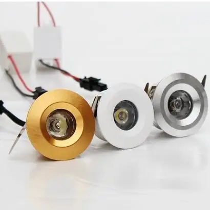 Регулируемый встраиваемый потолочный мини светильник 1 Вт 3 в комплекте для шкафа