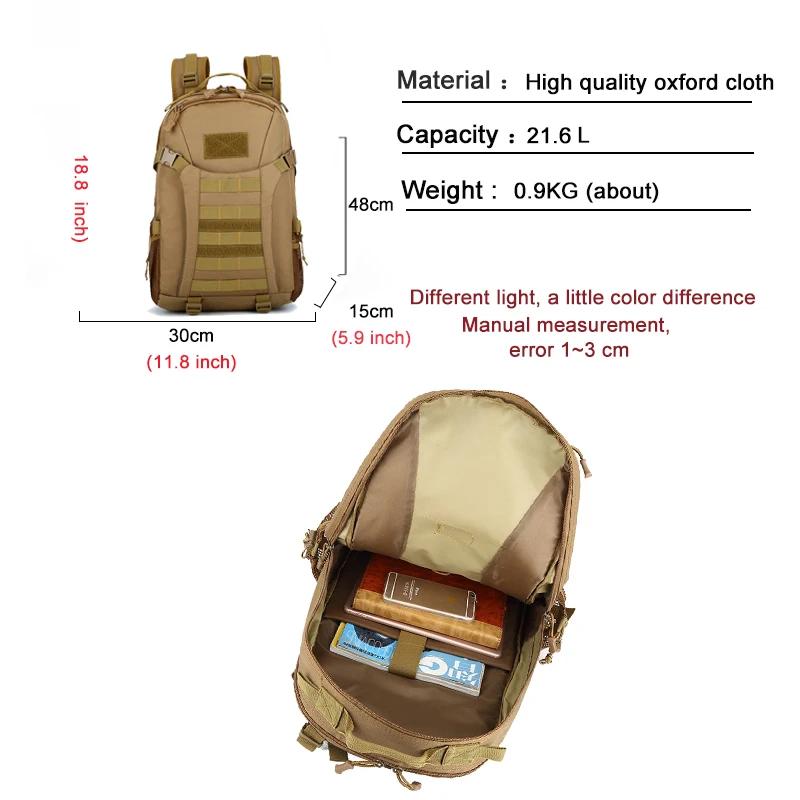 Износостойкий холщовый мужской рюкзак для кемпинга водонепроницаемый