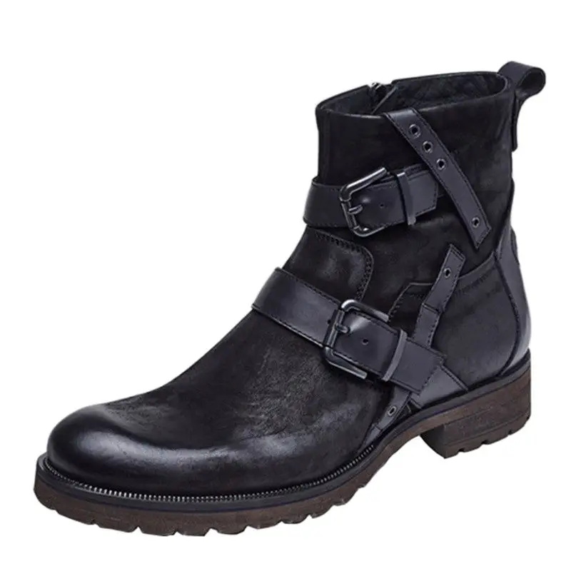 

High Top Classic Shoes Vintage Shoes Soldier Shoes Buckle Up Vintage Boot Military Man Boots Shoes Trooper Shoes Fashion Buckles
