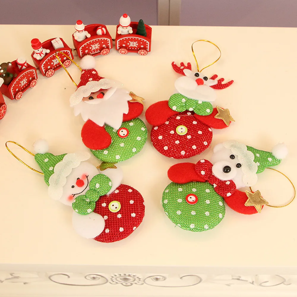 Kerst Decoratie рождественские товары Natale рождественские украшения подарок Санта Клаус Снеговик игрушка-кукла в виде оленя подвесные украшения#37