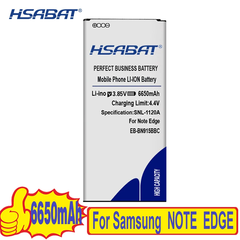 Аккумулятор HSABAT 6650 мАч для Samsung Galaxy Note Edge N915 N915A N915D N9150 N915K N915L N915S N915X|battery for samsung|battery