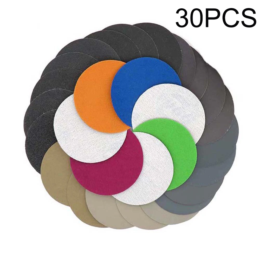 30 шт Крюк &amp Петля наждачная бумага влажный/Сухой шлифовальный диск