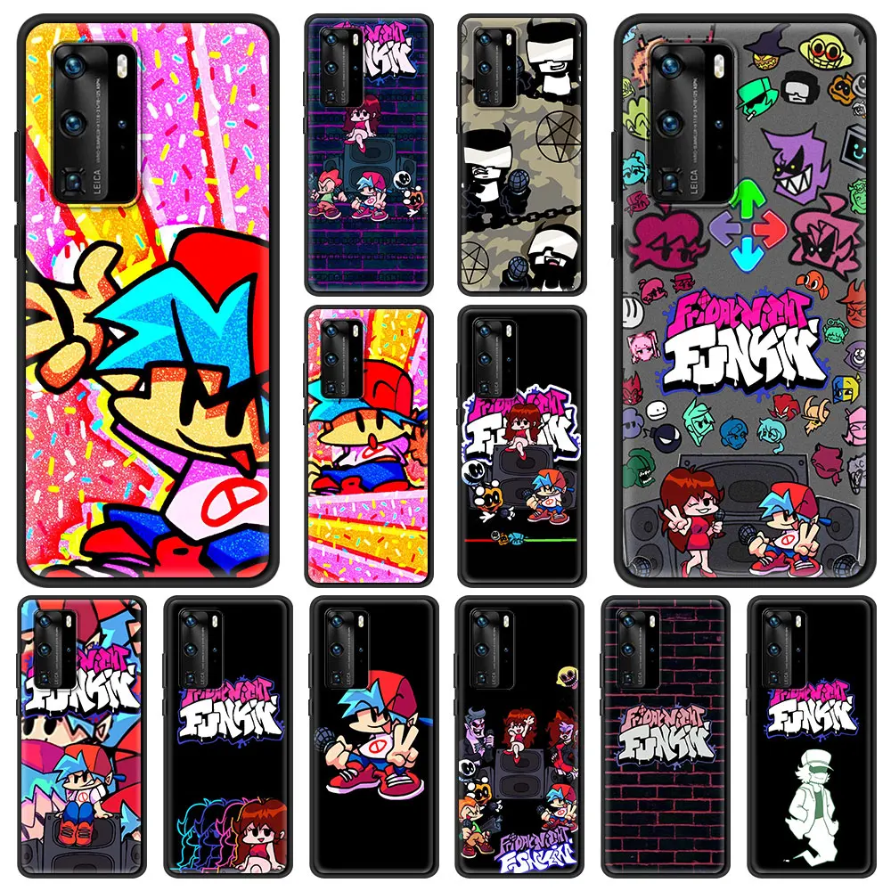 

Friday Night Funkin Cool Cute Phone Case For Huawei P30 Pro P20 P40 Lite E P Smart Z Y6 Y7 2019 Soft Silicone Black Cover Couqe