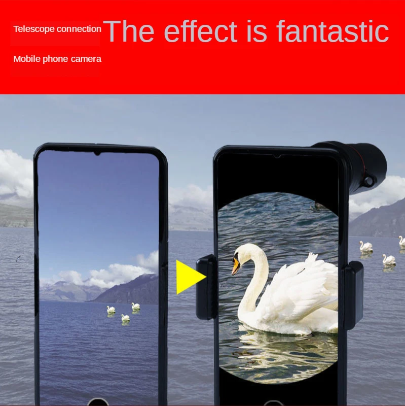 

500x60 Telescope Monocular Monocular Binoculars Clear Weak Night Vision Pocket Telescope With Smart Phone Holder For Camping