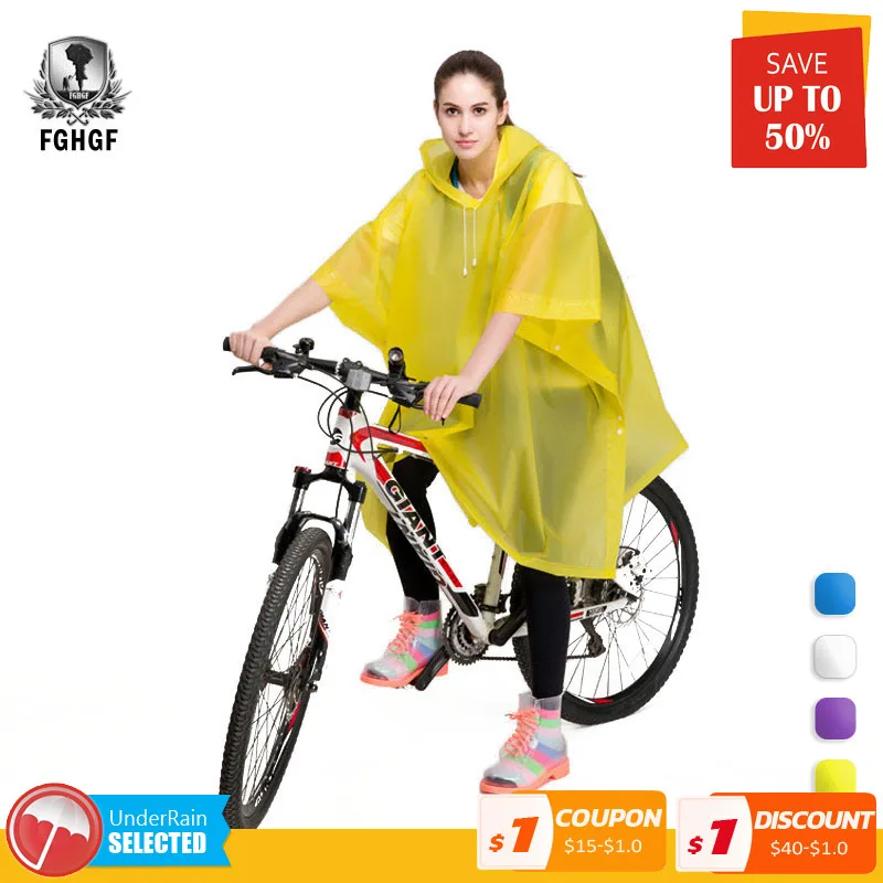 

FGHGF Motorcycle Bicycle Bike Raincoat Hooded Disposable Waterproof Infantil Menino Rainwear Poncho Transparent Rain Coat