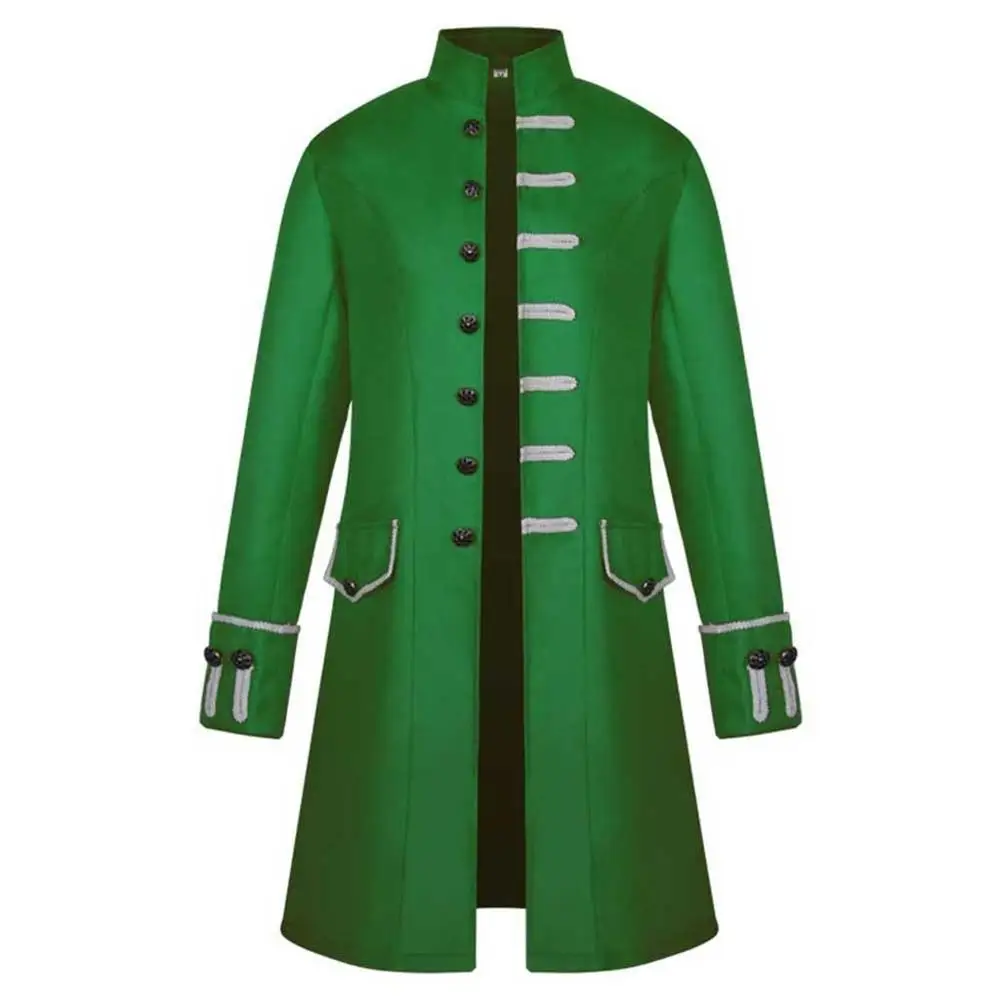 Новинка большой размер S-5XL зимний Тренч для мужчин Готический стимпанк винтажный