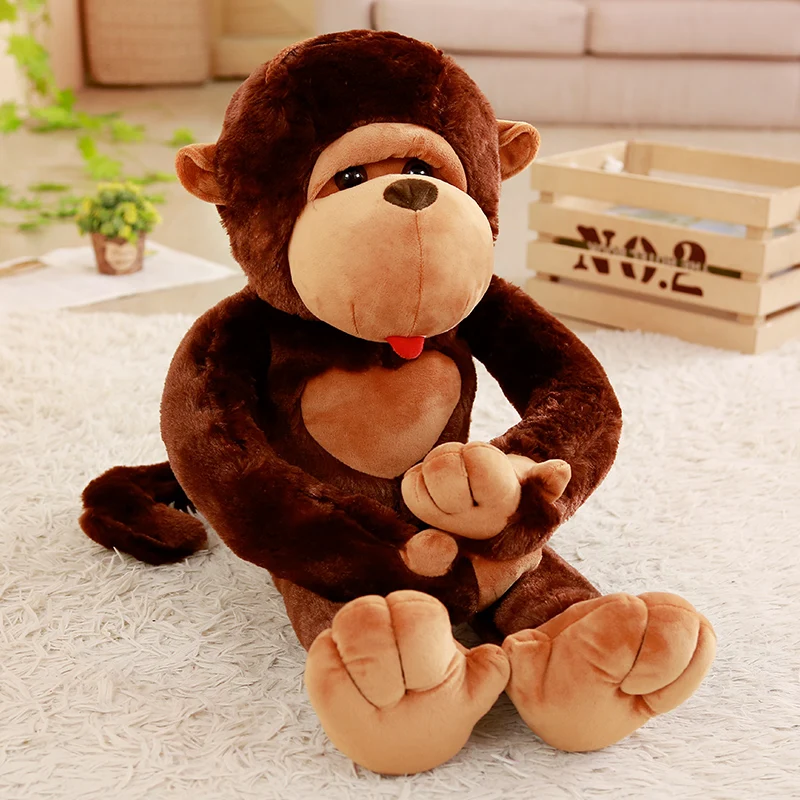 

1pc 110cm huge size cartoon Big mouth monkey plush toy the Gorilla plush doll stuffed pillow for children playmates toy