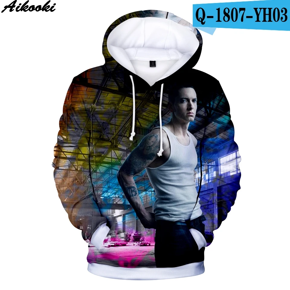 Индивидуальные толстовки EMINEM для мужчин/женщин толстовка осень зима высокое качество хип хоп толстовка с 3D принтом EMINEM толстовка одежда - Цвет: 3D