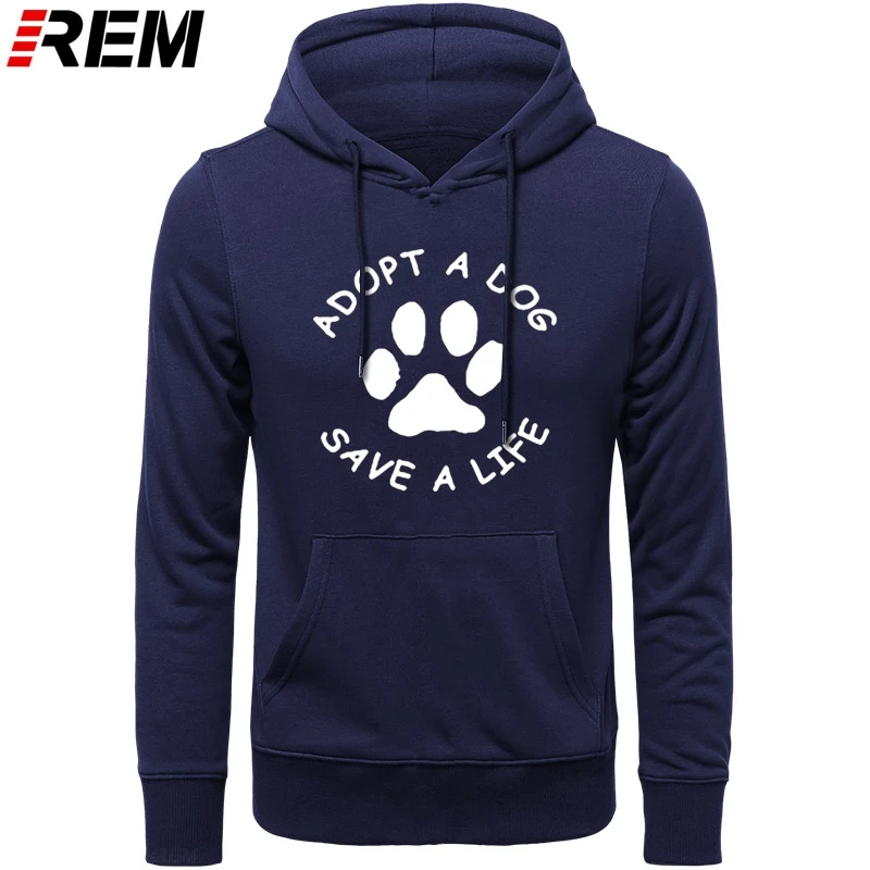 

Мужская одежда REM, брендовая одежда с надписью «Take A DOG PAW SAVE A LIFE», мужские повседневные хлопковые Толстовки большого размера с круглым вырезо...