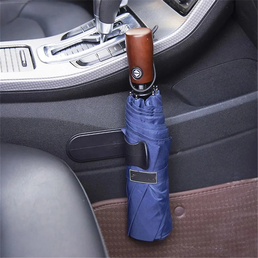 

1pc Universal Car Adhesive Plastic Umbrella Holder Hanging Hook Hanger Clip Storage Auto Interior Umbrella Storage Rack Holder
