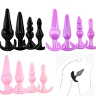 Мягкий силиконовый анальный фаллоимитатор Анальная пробка массажер простаты Взрослые Товары для геев мужские эротические секс-игрушки для мужчин женщин мужчин