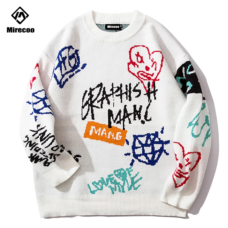 Mirecoo новый уличная Мужская зимняя теплая хлопковая пуловер с надписями джемпер