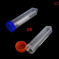 10pcs 50ml plastic centrifuge lab test tube pipe vial container with round bottom laboratory school educational supplies
