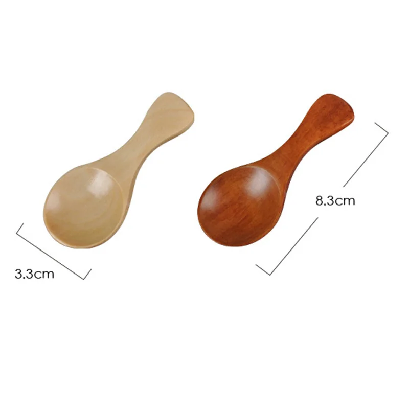 Маленькая деревянная чайная и кофейная ложка сахарный совок для соли домашняя