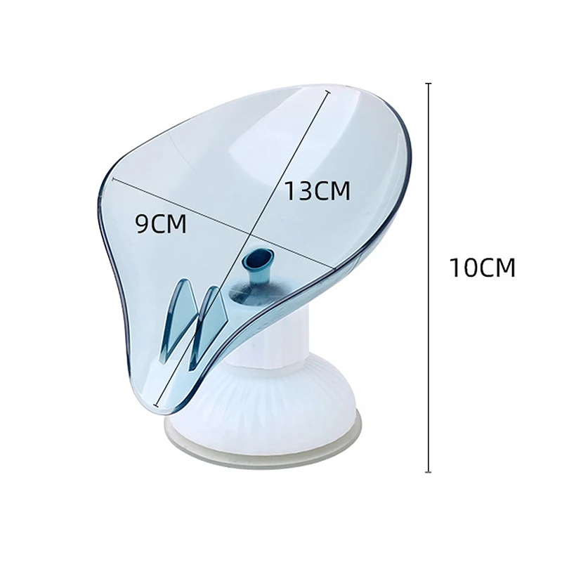 

Leaf Shape Soap Box Drain Soap Holder Box Dish Storage Plate Tray Free Perforation Suction Cup Soap Box Bathroom Gadgets