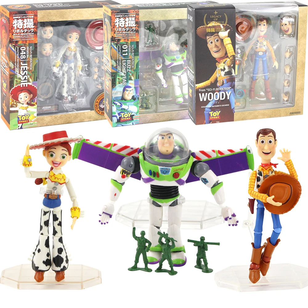 12 15 см История игрушек научная фантастика Revoltech Вуди 048 Джесси 011 Базз Лайтер ПВХ
