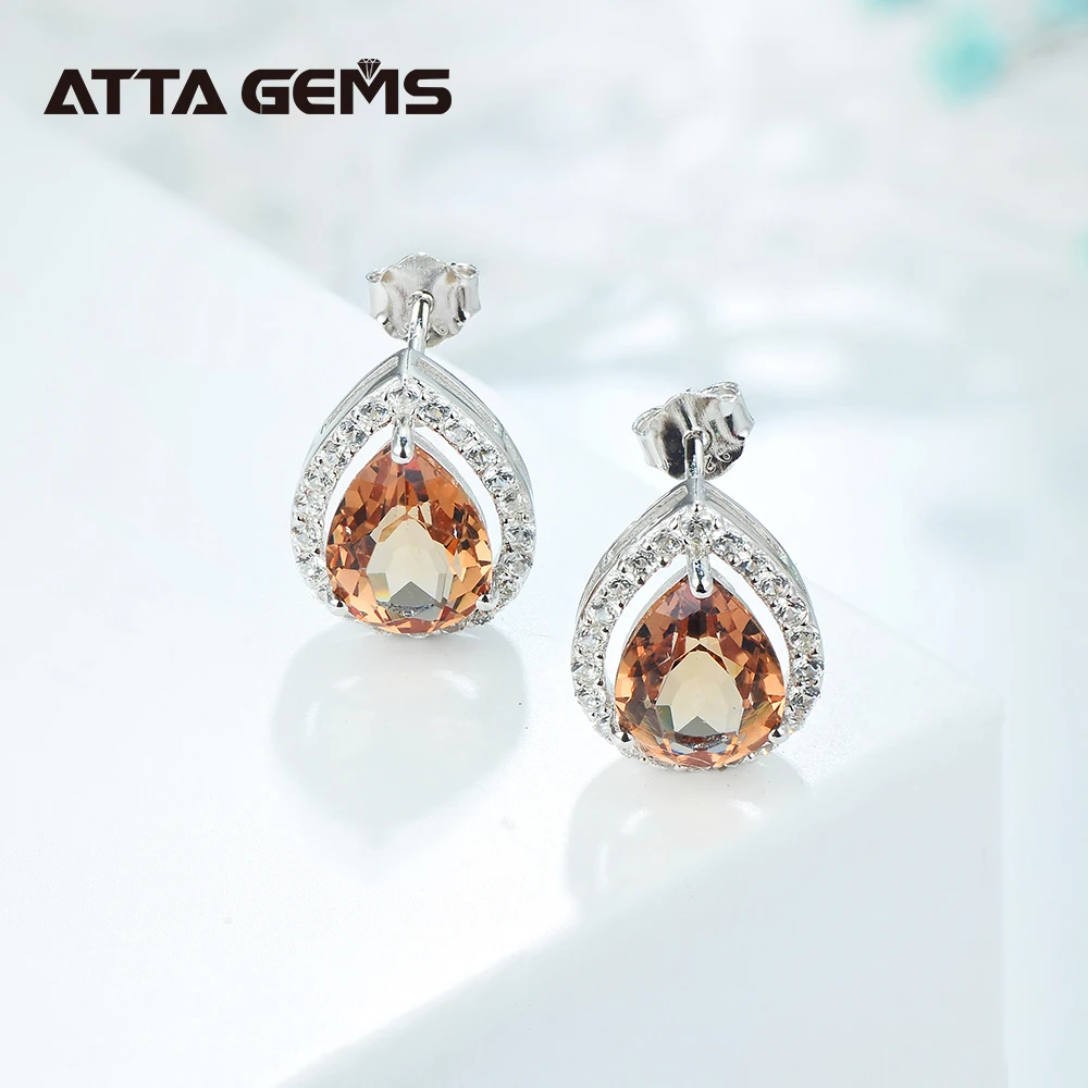 Сережки-гвоздики из сережки в форме груши, сережки из сережек