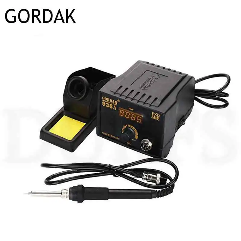 Gordak 938A ESD Безопасный светодиодный дисплей постоянная температура 60 Вт электронный паяльник Пинцет Припой провода сварочные инструменты - Цвет: A