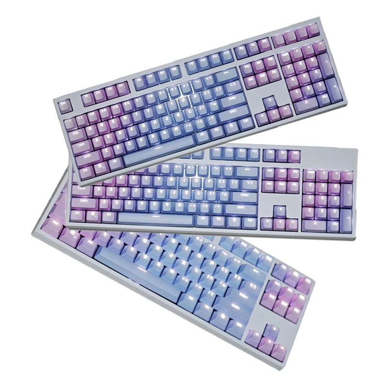 

SPYSELF PBT Keycap Double Shot Backlit Keycaps Mechanical Keyboard Keycaps for Cherry MX Switches Keyboard