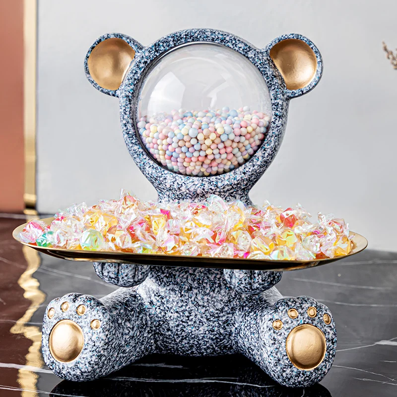 

Table Dressing Table Decoration Multifunctional Desktop Figurines Creative Bear Porch Key Storage Decoration Living Room Coffee