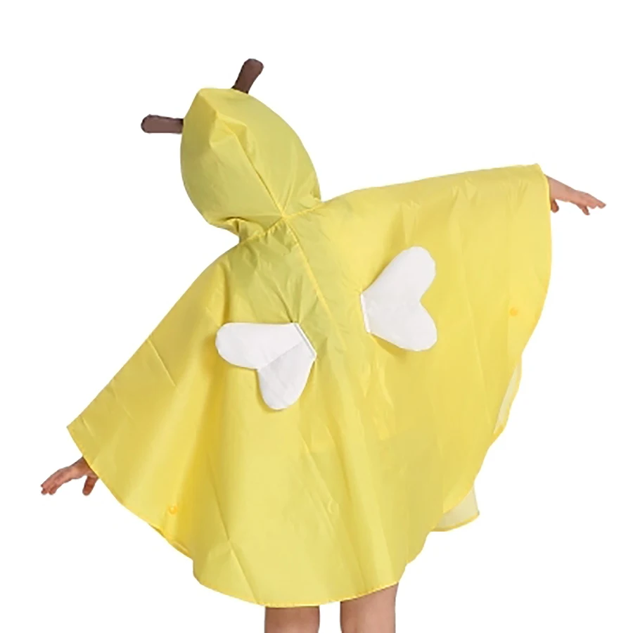 Мультяшный дождевик для девочек плащ ветровка длинное дождевое пончо