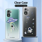 Чехол для Xiaomi Redmi Note 10, прозрачный чехол из ТПУ для Redmi Note 10 Pro, прозрачный чехол для телефона, мягкий модный чехол для Redmi Note 10S