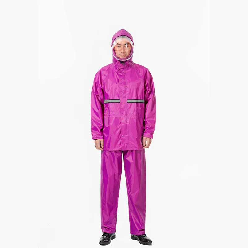 

Reflective Hiking Pants Jacket Raincoat Women Waterproof Motorcycle Adult Poncho Rain Coat Men Impermeables Rain Gear BW50YY