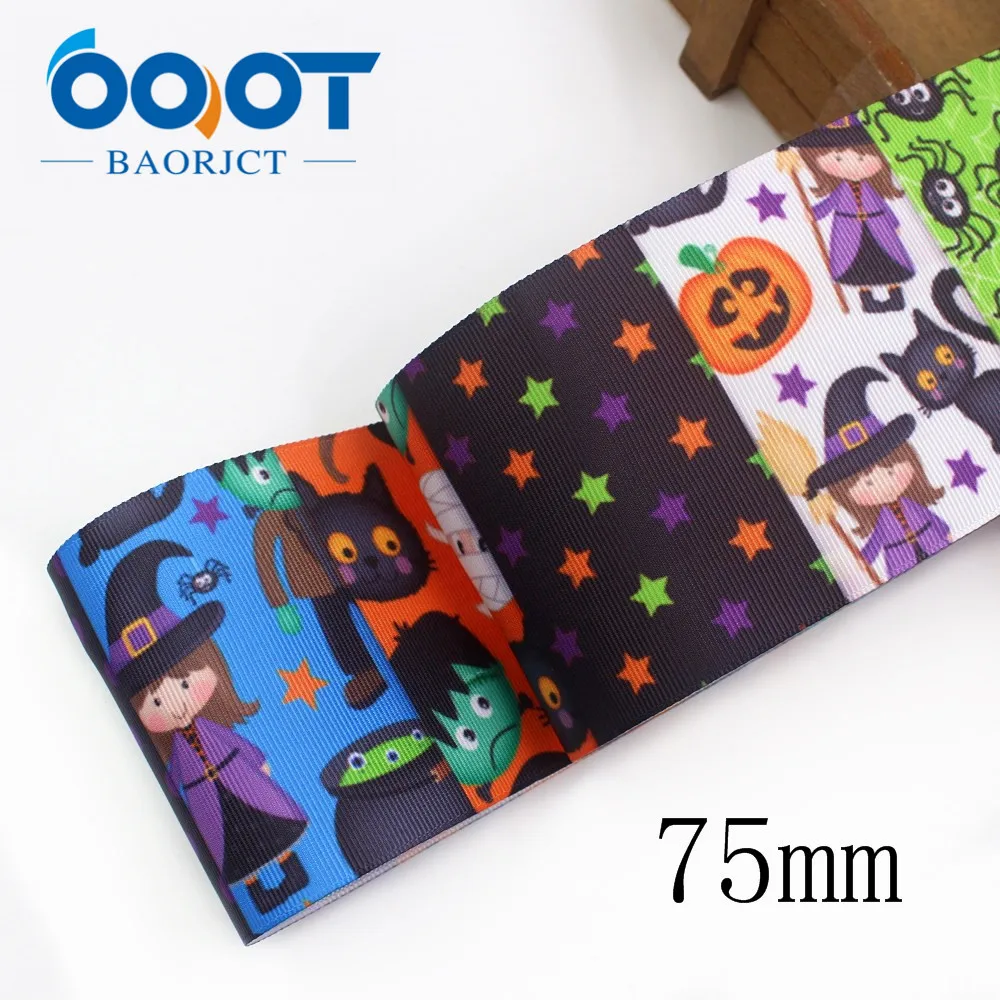 OOOT BAORJCT I 19830 2014 75 мм 10 ярдов Хэллоуин термотрансферные печатные корсажные ленты