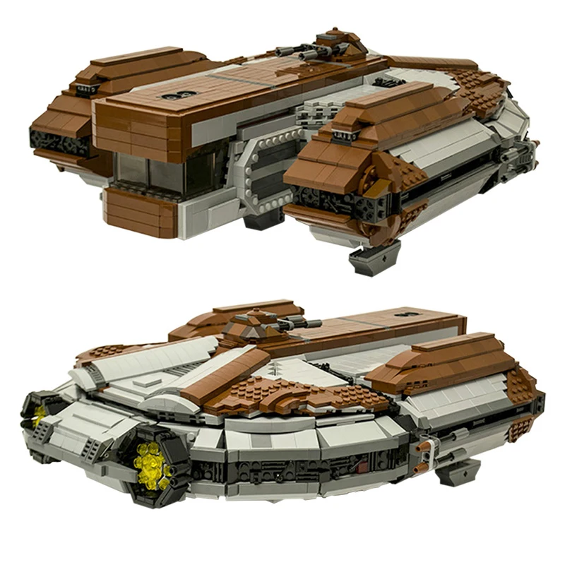 MOC Space Spaceship SW:Knights of the Old Republic Ebon Hawk Airship Building Blocks Battle Fighter Toys For Children Xmas Gifts
