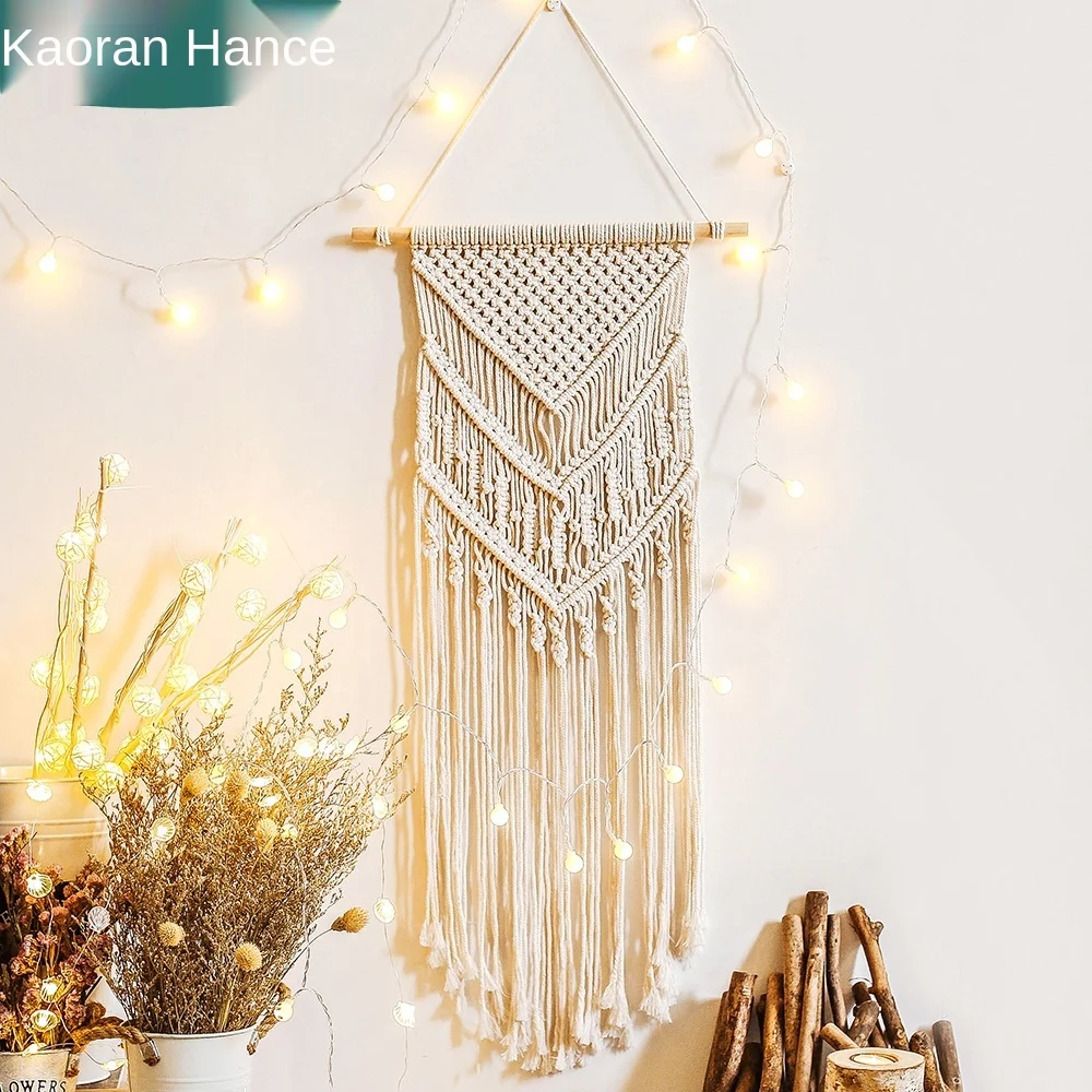 

Woven Tapestry Tassels Decorative Bedroom Background Wall Hanging Creative Home Metal Wall Decor Tapestry Wall Hanging
