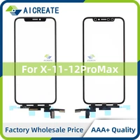 10pcs aaa front glass touch panel screen for iphone x xs xr xsmax 12 11promax